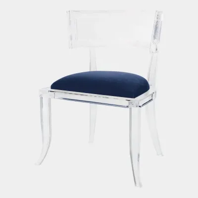 Klismos Admiral Blue Acrylic Chair