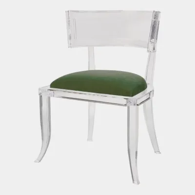 Klismos Emerald Green Acrylic Chair
