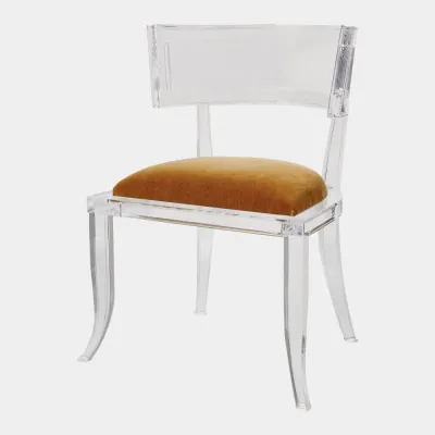 Klismos Brown Sugar Acrylic Chair