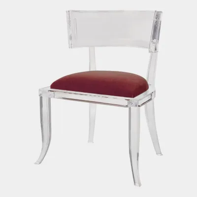 Klismos Red Pepper Acrylic Chair