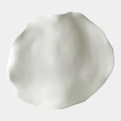 Kelp Matte White Vase Low