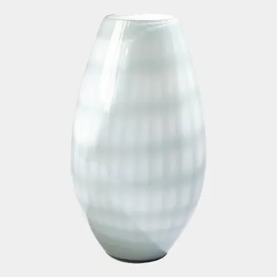 Otis Grid-Blue Cased Glass Vase