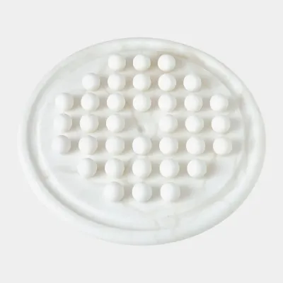 Augustus Alabaster White Solitaire Game Set