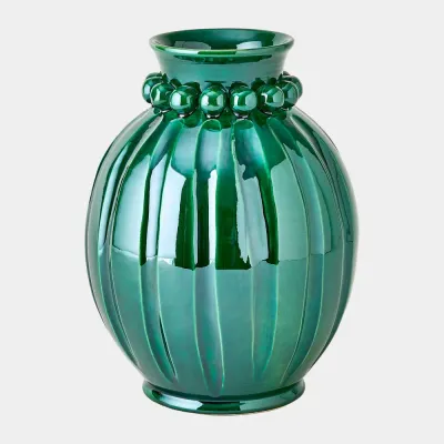 Pearl Emerald Vase Wide