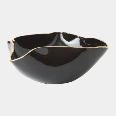 Currents Black/Gold Bowl