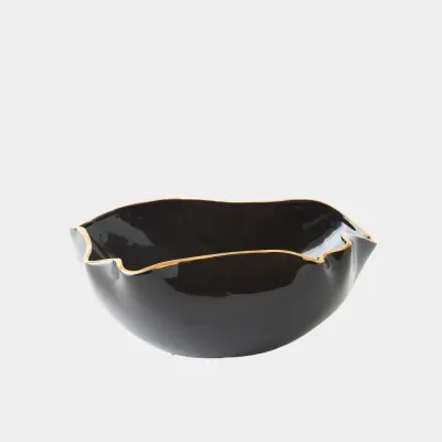 Currents Black/Gold Bowl