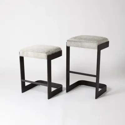 Regan High Bar Stool w/Grey Hair on Hid