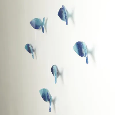 Wall Fish Blue Small, Set of 6