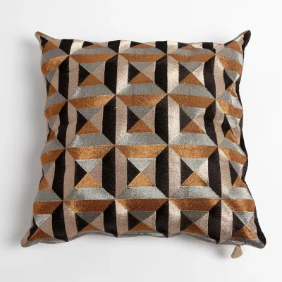 Triangle Marquetry Pillow