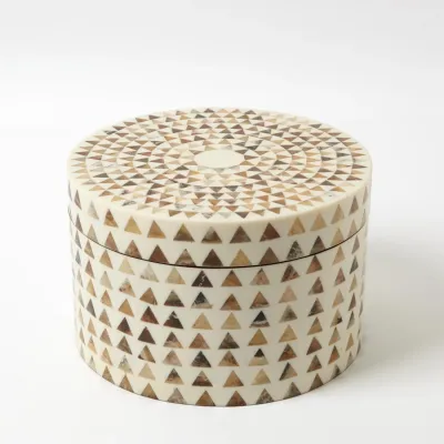 Triangle Stripe Box Round Large