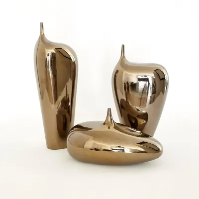 Offset Neck Object Bronze Crackle Small