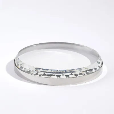 Banded Crystal Tray Nickel