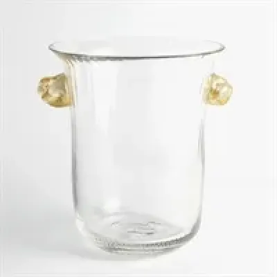 Champagne Ice Bucket w/Gold Knot Handle