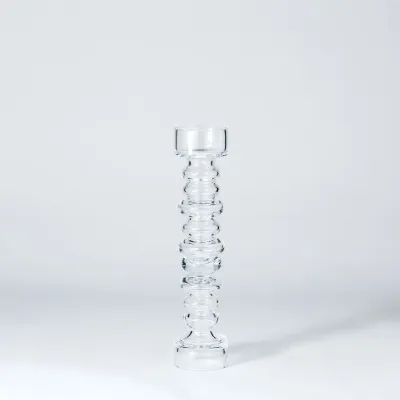 Glass Ribbed Candleholder/Vase Large