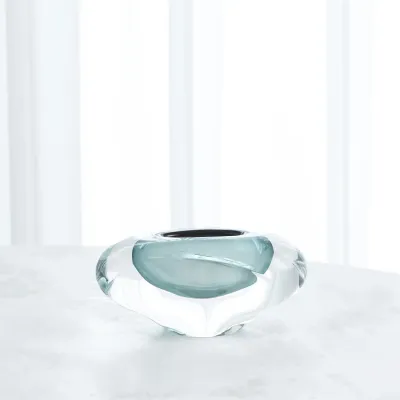 Abstract Bean Vase Azure Small
