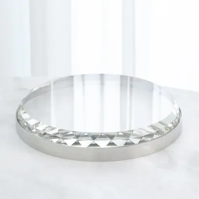 Banded Crystal Tray Nickel
