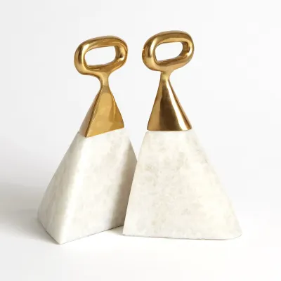 Equestrian Marble Bookends (Pair)