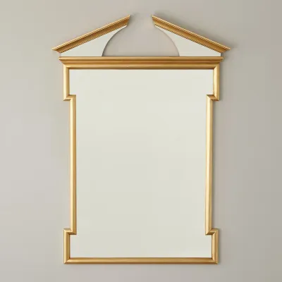 Broken Pediment Mirror Gold Leaf