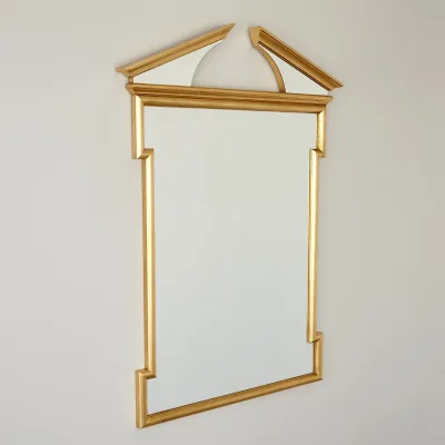 Broken Pediment Mirror Gold Leaf