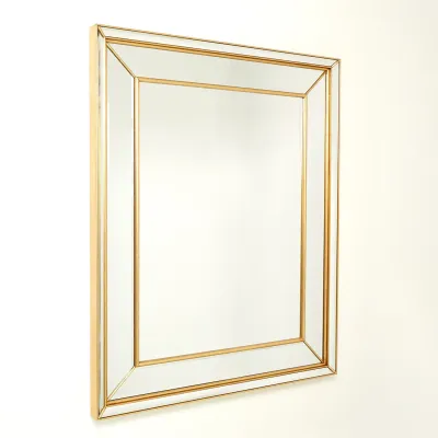 Bevel on Bevel Mirror Gold Leaf