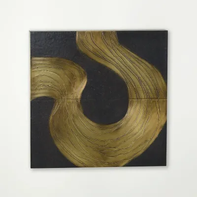 Currents Wall Panel Brass/Bronze D