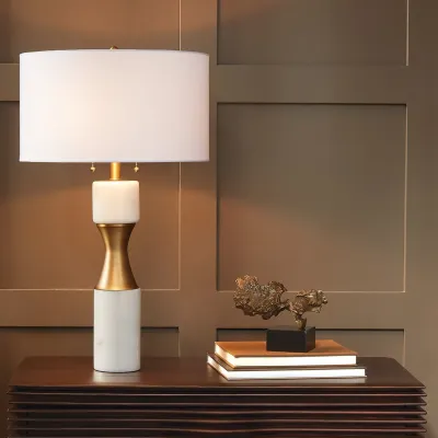 Marble Cinch Lamp White