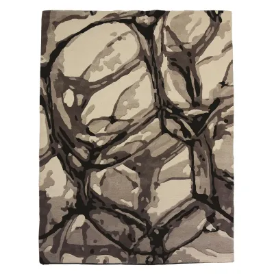 Eyes On The World Rug Ivory/Black 8' x