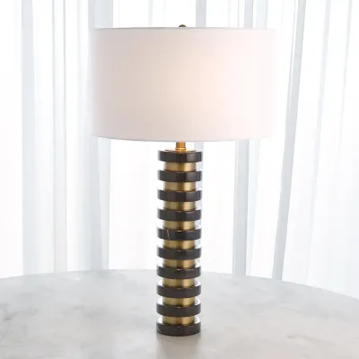 Marble Stack Lamp Black