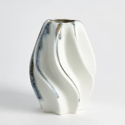 Twist Vase Indigo Drip