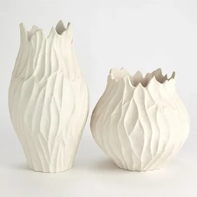 Bloom Vase Round Matte White