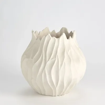 Bloom Vase Round Matte White