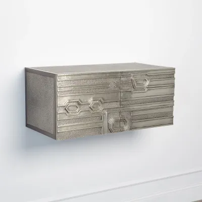 Abstract Block Cabinet Right Nickel