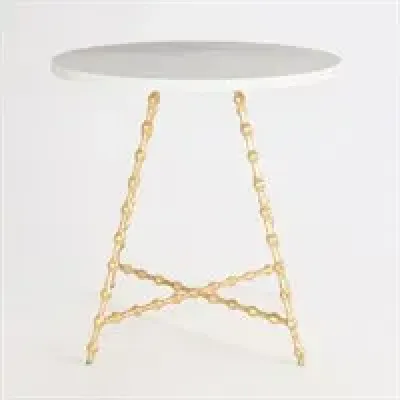 Elder End Table Gold Leaf