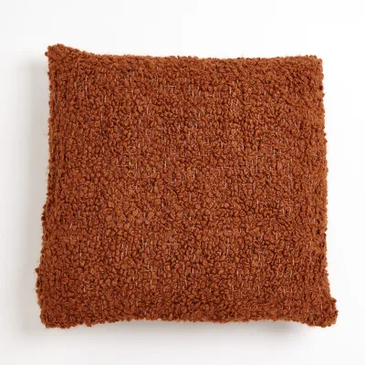 Textured Boucle Pillow Rust