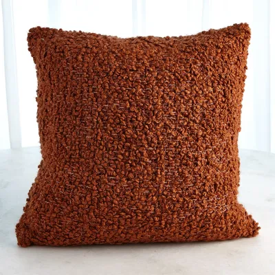 Textured Boucle Pillow Rust