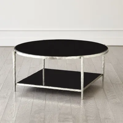 Circle/Square Cocktail Table Nickel w/B