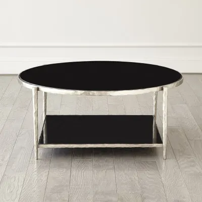 Circle/Square Cocktail Table Nickel w/B