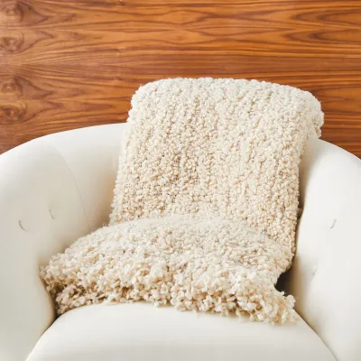 Textured Boucle Throw Natural