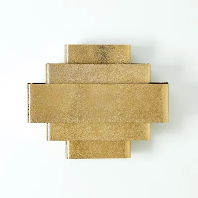 Rectangular Babylon Sconce Shiny Brass