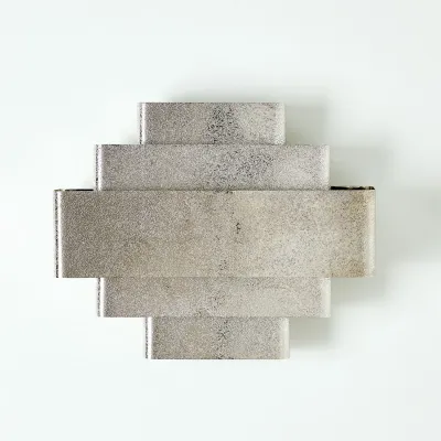 Rectangular Babylon Sconce Shiny Nickel