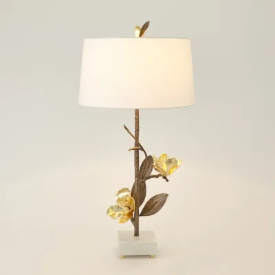 Magnolia Flower Table Lamp Right