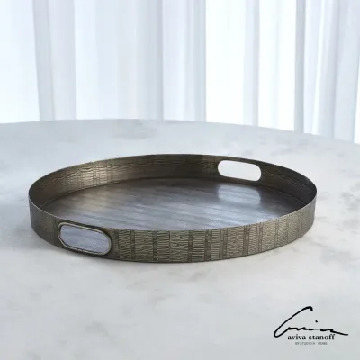 Kokoro Etched Round Tray Nickel