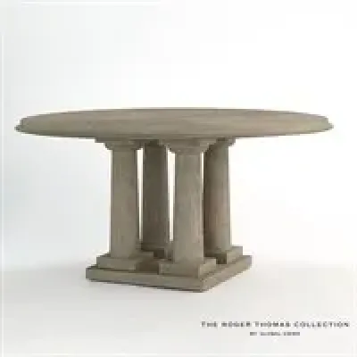 Titian Dining Table Grey Sandblasted Oa