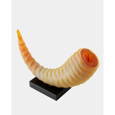 Mounted Frosted Iris Gelp Horn