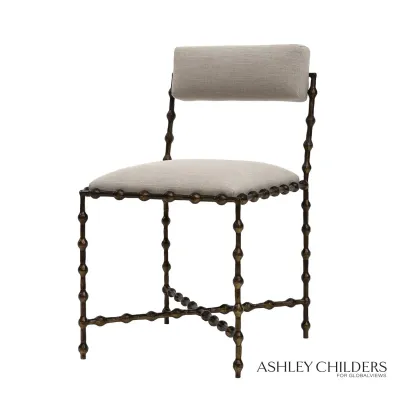 Elder Dining Chair Bronze Cambric Stone