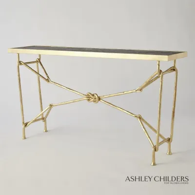 Love Knot Console Gold Leaf/Black