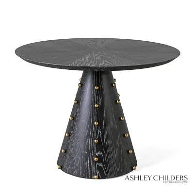 Spheres Center Table Ebony Cerused Oak