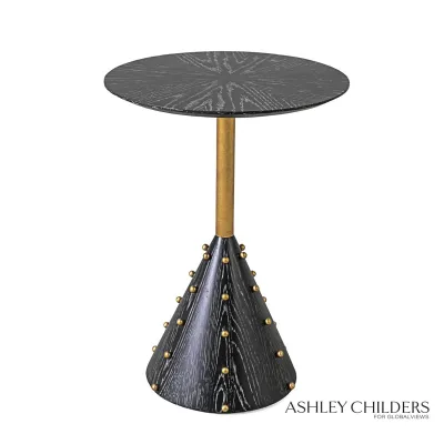 Spheres Drink Table Ebony Cerused Oak