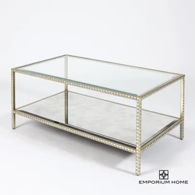 Stud Coffee Table Silver Leaf