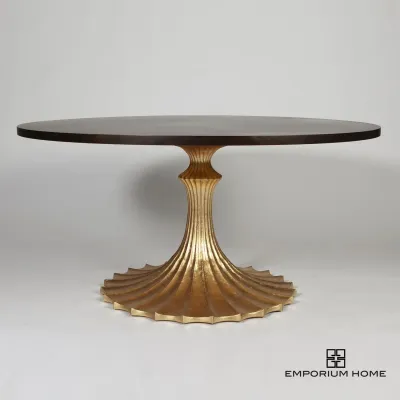 Flute Table Base Gold Leaf 34"